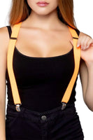 Stretchy Neon Elastic Clip On Suspenders