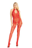 Rhinestone fishnet bodystocking