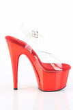 Chrome 7 Inch High Heel Platform Ankle Strap Sandals, Open Toe Stiletto Shoes with 2 3/4 Inch Platform