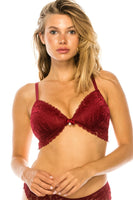 Lace trim bra