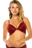 Lace trim bra