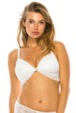 Lace trim bra