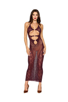 Seamless Knitted Bodystocking Gown and Shrug Set