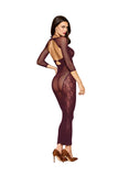 Seamless Knitted Bodystocking Gown and Shrug Set