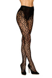 Seamless Knitted Lace Pantyhose