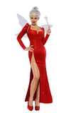 Women’s Fairy Godmother Costume, Enchanting Fairy Tale Outfit with Flowing Fabric & Wand Detail for Halloween, Cosplay, Themed Parties & Events