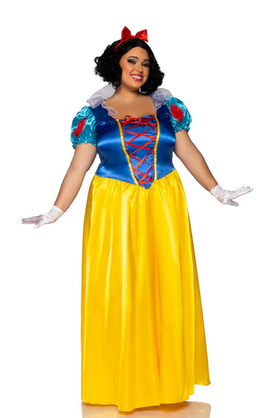 Two piece plus size Classic Snow White women's costume set