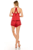 Satin Matching Pajama Short Set