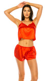 Satin Women's Pajama Short Sets as Sleepwear – Donna Di Capri