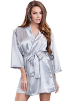   Three Quarter Sleeve Bride Satin Robe – Donna di Capri  
