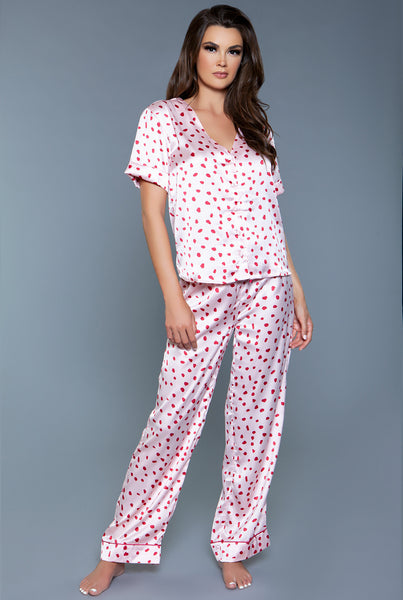 Two Pc Pajama Satin Sets for Women's Sleepwear