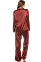 Two Piece Satin Pajama Set for Women