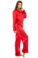 Two Piece Satin Pajama Set for Women