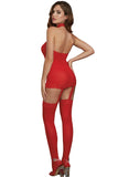 Sheer Garter Bodystocking with Thigh High