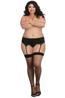 Fishnet Thigh High Stockings with Back Seam