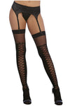 Sheer Thigh High Stockings with Knitted Lace-Up Boot