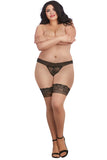 Cuban Heel Sheer Stay-Up Thigh High Stockings