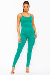 Spaghetti Strap Open Foot Jumpsuit