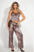 Two piece leopard cami and pant set
