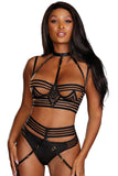 Sheer Striped Four Piece Set