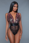 Cut-out lace bottom Bodysuit