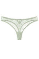 Dotted Stretch Mesh Thong