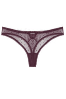 Dotted Stretch Mesh Thong