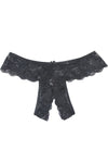 Crotchless Lace Thong