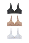 Solid coverage bra with lightly pad