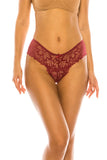 Floral Lace Thong with Elastic Band