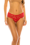 Floral Lace Thong with Elastic Band