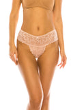 Floral Lace Thong with Elastic Band