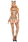 Six Piece Pouncing Tiger Costume