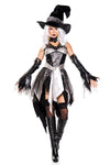 Five Pieces Glam Witch Costume Set