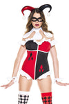 Six Pieces Harley Quinn Costume Set