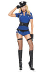 Six Pieces Sexy City Cop Costume Set