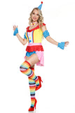 Five Pieces Fun World Clown Costume Set
