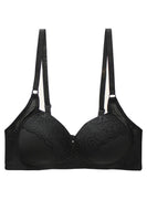 Plus Size Solid Lace Full Coverage Bra