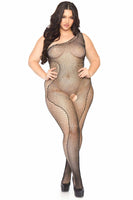 Plus Rhinestone Bodystocking
