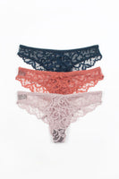 Two Tone Lace and Mesh Panel Bikini