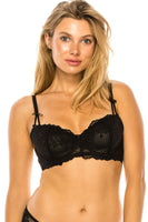 Soft lace and no pad bra