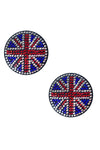 Black Union Jack Crystal Reusable Silicone Nipztix