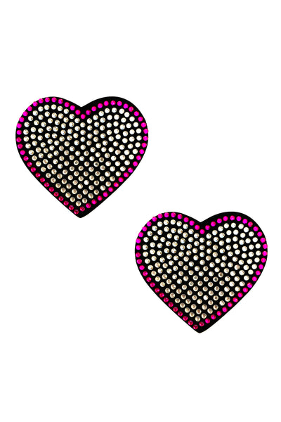 Heart 'n Soul Iridescent Crystal Heart Silicone Nipztix