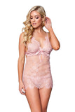 Sheer Lace Cami Chemise with Thong