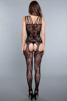 Criss Cross Crotchless Bodystocking