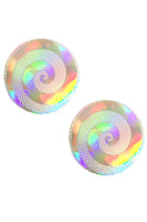 Care Bare MultiColor Holographic Spiral Nipztix Pasties
