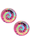 Care Bare Stare Holographic Spiral on Pink Nipztix Pasties