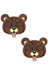 Grizzo Bear Glitter Nipztix Pasties