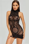 Mockneck Fishnet Dress Lingerie