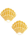 Gold Fairy Dust Glitter Mermaid Shell Pasties